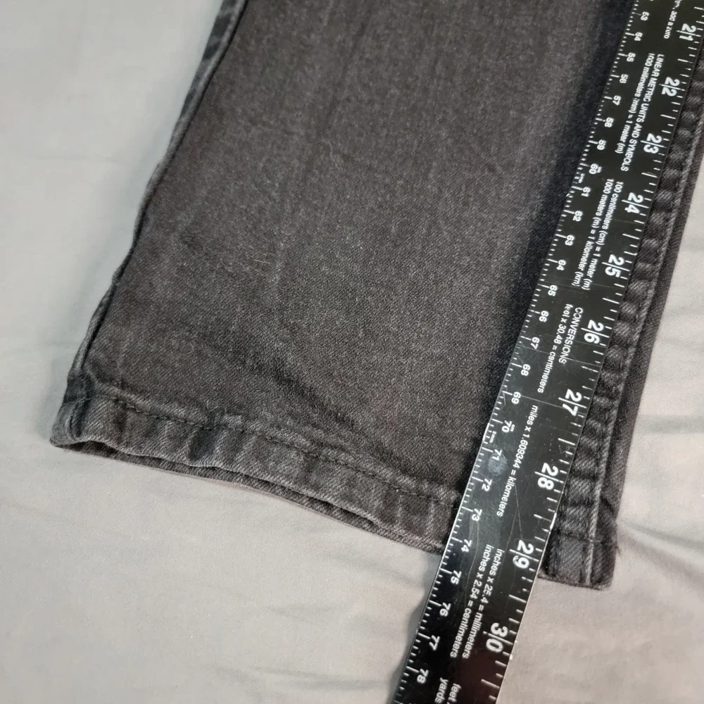 Levis 501 Jeans Men's 36x32 Black Dark Wash Straight Leg Flat Front Zip Closure‎